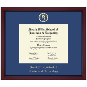 #112 South Hills diploma frame Academy (Mahogany)